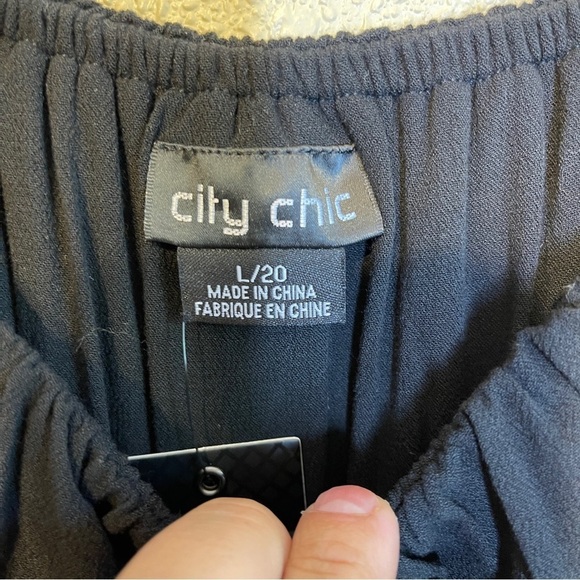 City Chic Off the Shoulder Monaco Maxi Dress in Black Women's Plus 20 NWT - Picture 5 of 9